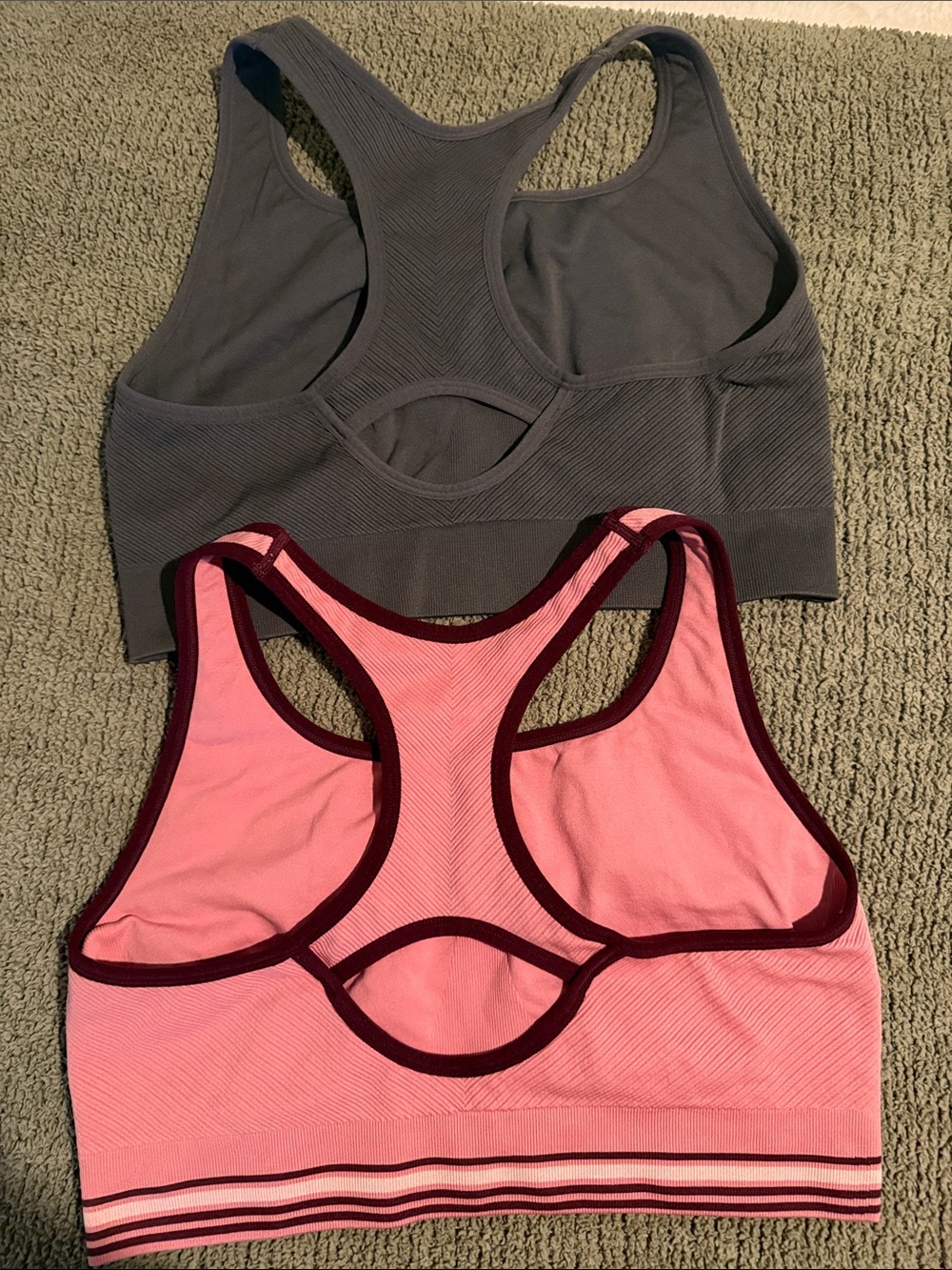 Racerback Sports Bra Duo — Pink & Gray - Picture 4 of 6